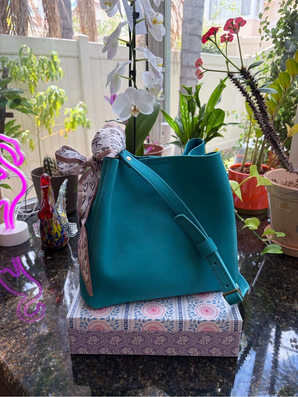 Portland Leather Aquamarine Butterfly 🦄